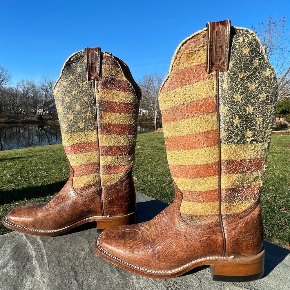 Boulet Cowboy Boots American Flag